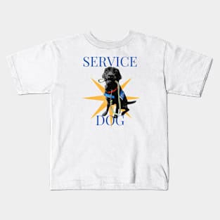 Service Dog Black Labrador Retriever Kids T-Shirt